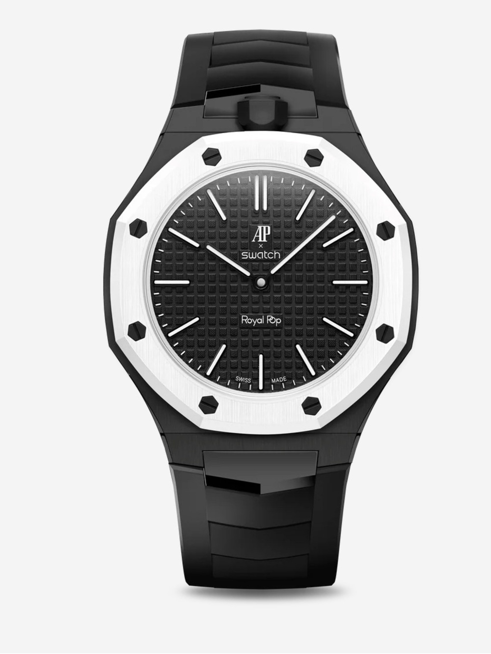 Audemars Piguet x Swatch Royal Pop Black Watch OCHO NEGRO AP with straps 2 bands